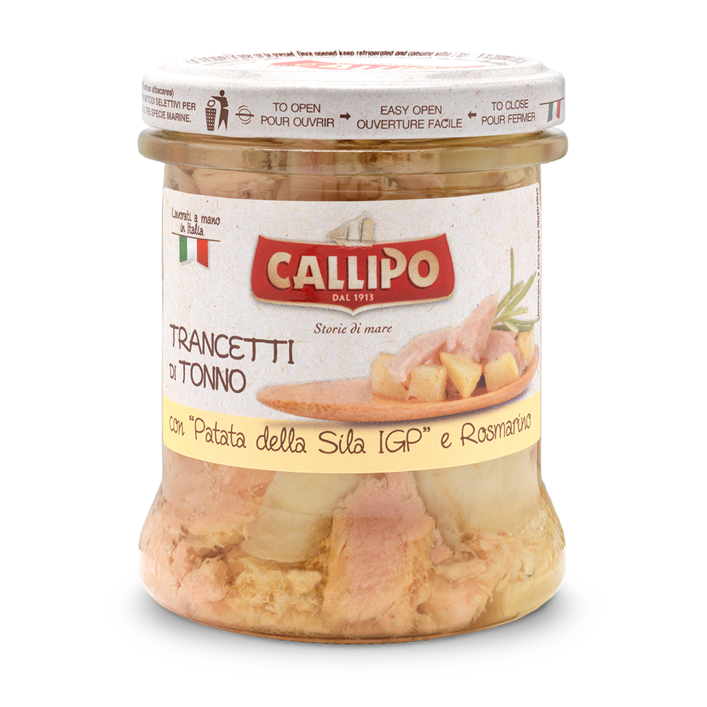 Trancetti di Tonno g.170 con "Patata della Sila IGP" e Rosmarino Fresco all'Olio di Oliva