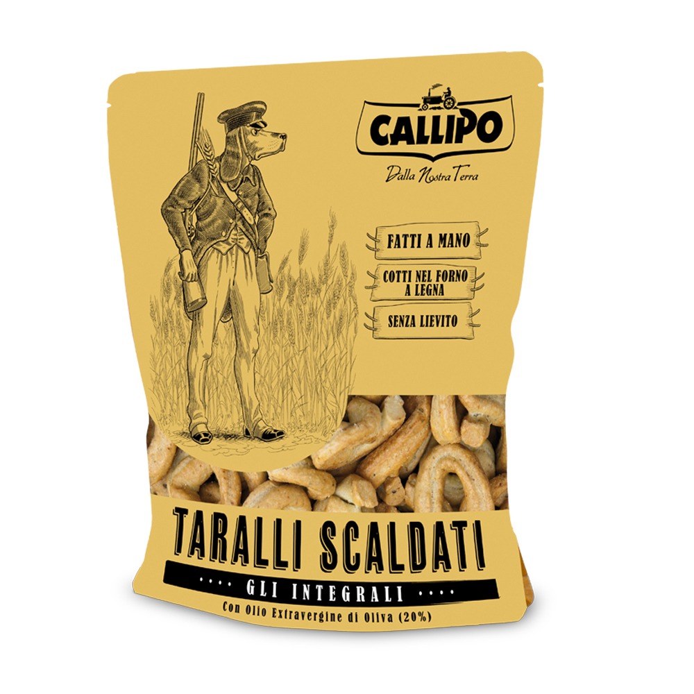 Taralli scaldati integrali con olio extravergine di oliva g.330