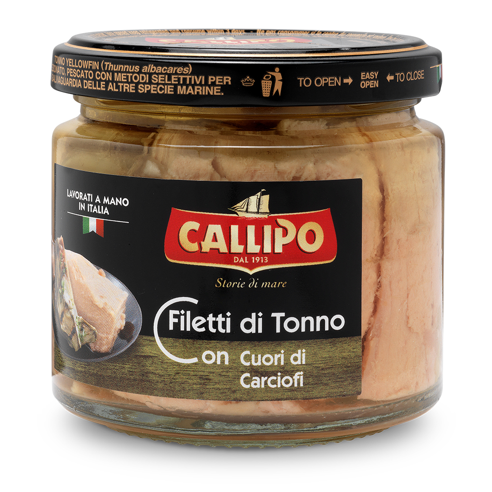 Filetti Di Tonno Con Carciofi g.200 All'Olio Di Oliva
