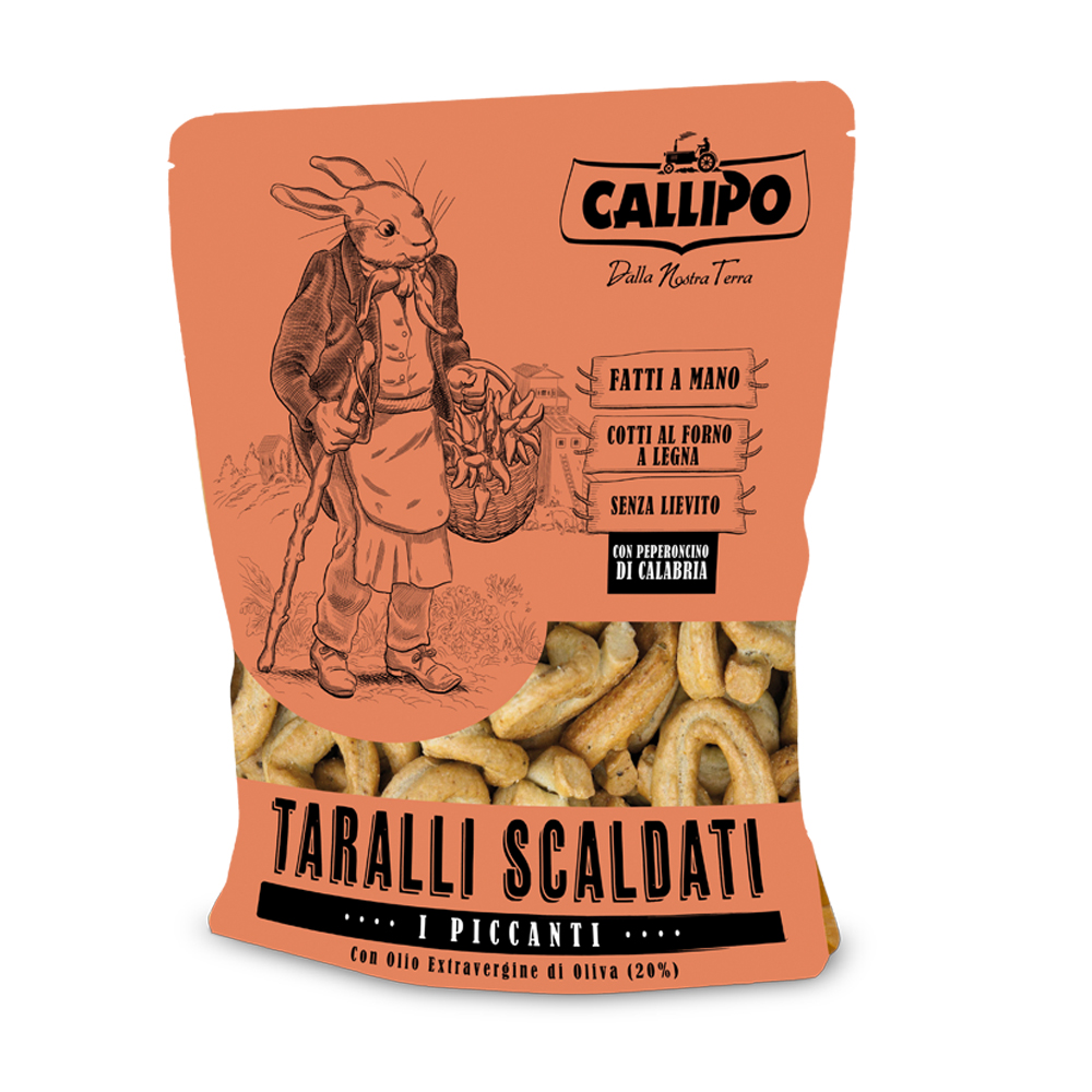 Taralli scaldati al peperoncino di Calabria con olio extravergine di oliva g.330