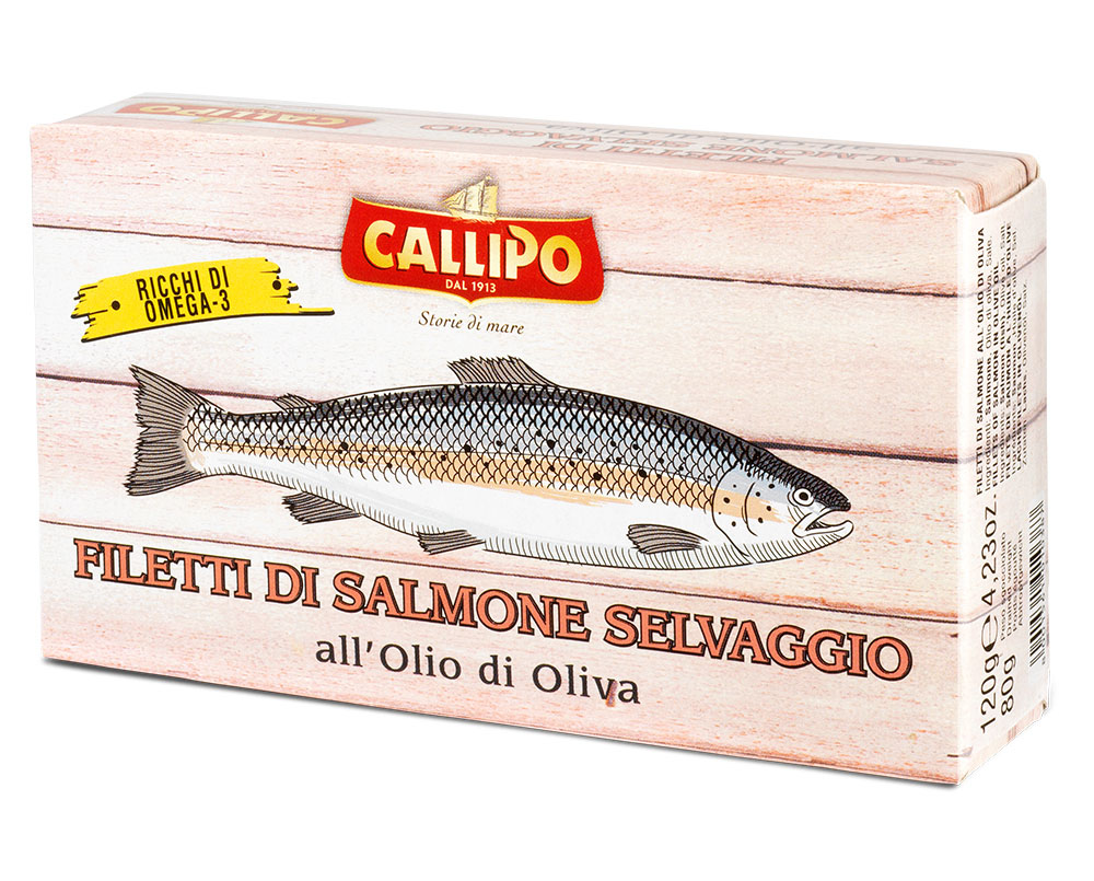 Filetti Di Salmone g.120 All'Olio Di Oliva